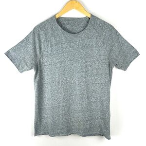 Men’s John Varvatos USA Speckled Heather Grey Short Sleeved Baseball  Tee - M